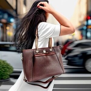 Gloria Vanderbilt Purse Brown Crossbody strap New